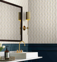 Tracy & Co Eden Wallpaper - White & Metallic Gold