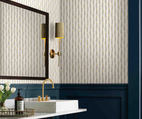 Tracy & Co Eden Wallpaper Sample - White & Metallic Gold