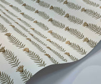 Tracy & Co Eden Wallpaper Sample - White & Metallic Gold