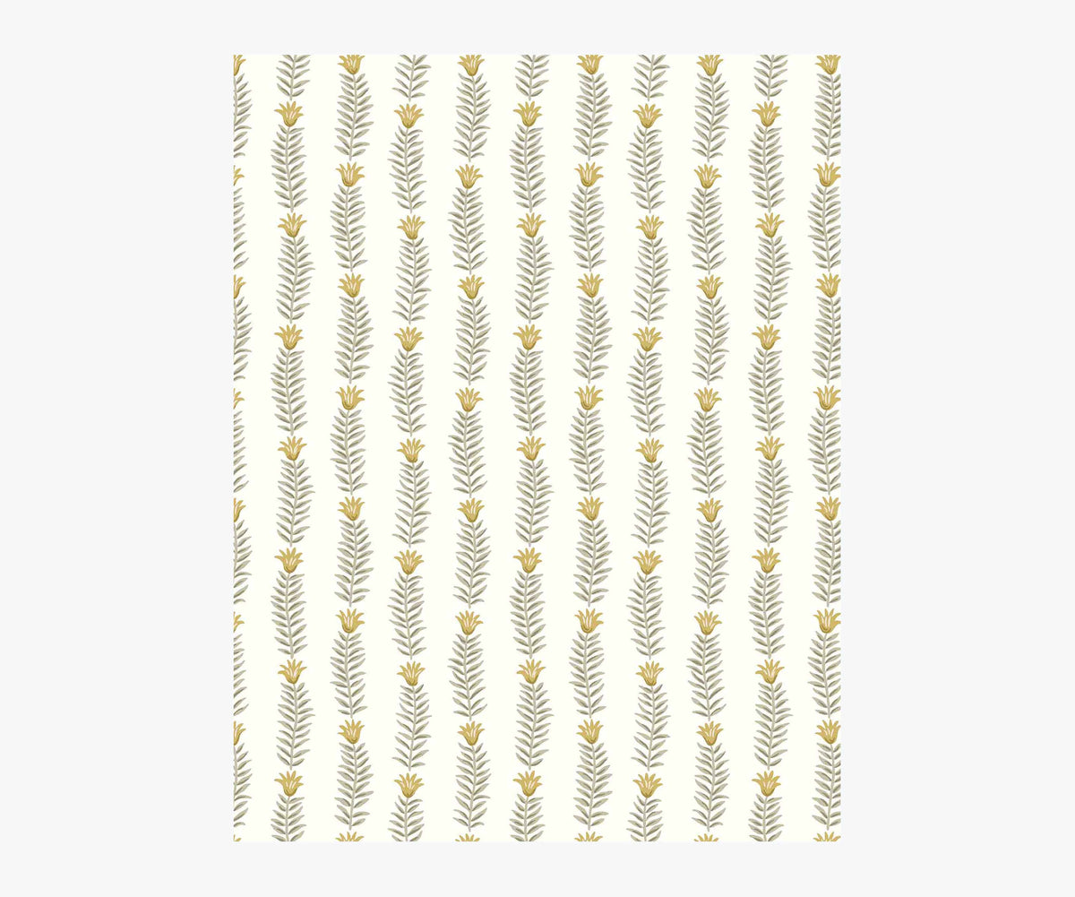 Tracy & Co Eden Wallpaper Sample - White & Metallic Gold