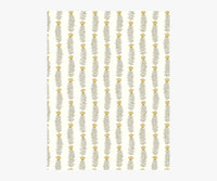 Tracy & Co Eden Wallpaper Sample - White & Metallic Gold