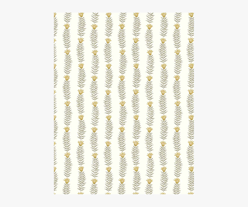Tracy & Co Eden Wallpaper Sample - White & Metallic Gold