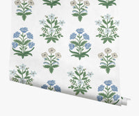 Tracy & Co Mughal Rose Wallpaper - Indigo