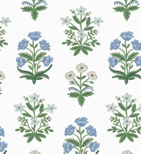Tracy & Co Mughal Rose Wallpaper - Indigo