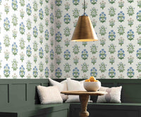 Tracy & Co Mughal Rose Wallpaper Sample - Indigo