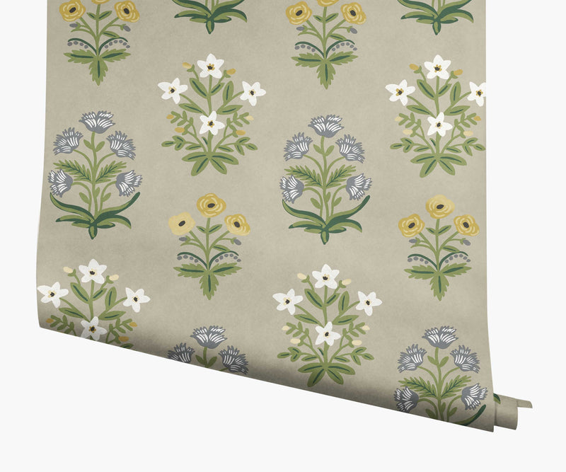 Tracy & Co Mughal Rose Wallpaper - Linen