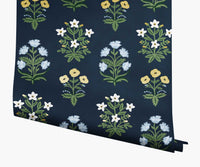 Tracy & Co Mughal Rose Wallpaper - Navy