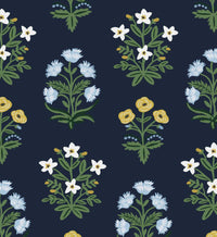 Tracy & Co Mughal Rose Wallpaper - Navy