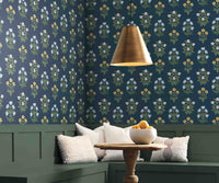 Tracy & Co Mughal Rose Wallpaper Sample - Navy