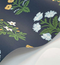 Tracy & Co Mughal Rose Wallpaper - Navy