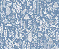 Tracy & Co Menagerie Toile Wallpaper - Blue & White