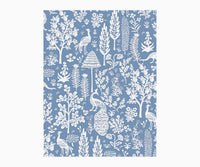 Tracy & Co Menagerie Toile Wallpaper Sample - Blue & White