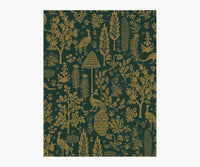 Tracy & Co Menagerie Toile Wallpaper Sample - Emerald & Metallic Gold