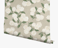 Tracy & Co Hydrangea Wallpaper - Linen