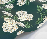 Tracy & Co Hydrangea Wallpaper Sample - Teal