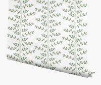 Tracy & Co Climbing Vines Wallpaper - White & Metallic Gold