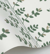 Tracy & Co Climbing Vines Wallpaper - White & Metallic Gold
