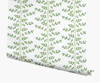 Tracy & Co Climbing Vines Wallpaper - White & Blue