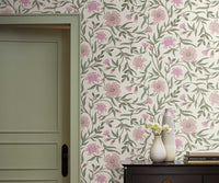 Tracy & Co Aster Wallpaper Sample - Linen & Rose