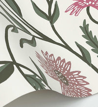 Tracy & Co Aster Wallpaper - Linen & Rose