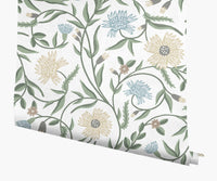 Tracy & Co Aster Wallpaper - White