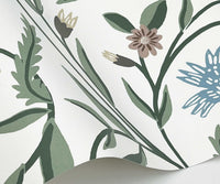Tracy & Co Aster Wallpaper Sample - White