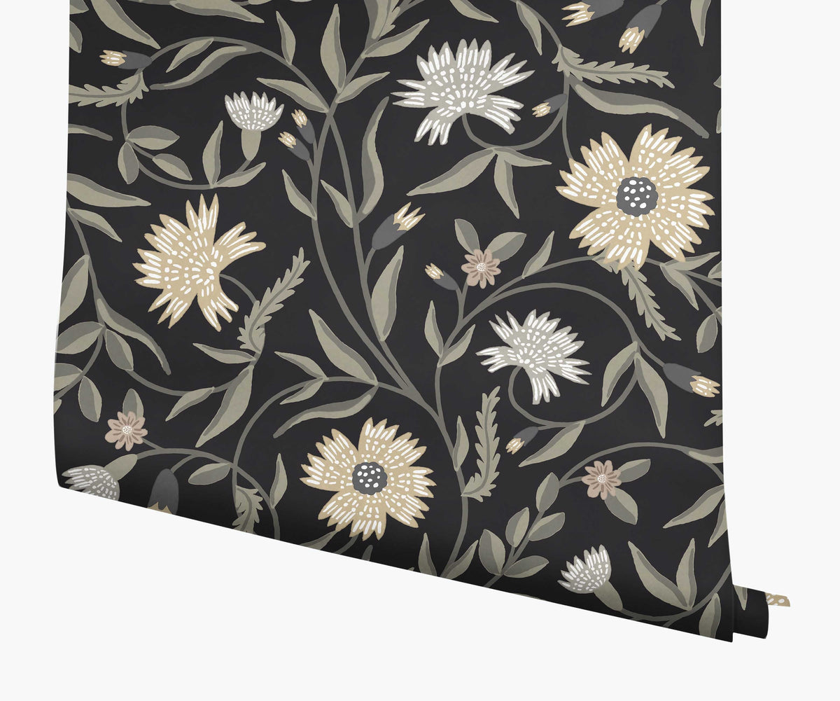 Tracy & Co Aster Wallpaper - Black