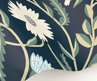 Tracy & Co Aster Wallpaper Sample - Navy