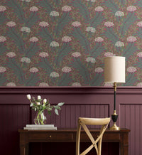 Tracy & Co Highgrove Wallpaper - Burgundy