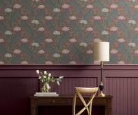 Tracy & Co Highgrove Wallpaper Sample - Burgundy