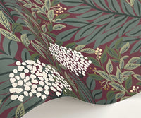 Tracy & Co Highgrove Wallpaper Sample - Burgundy