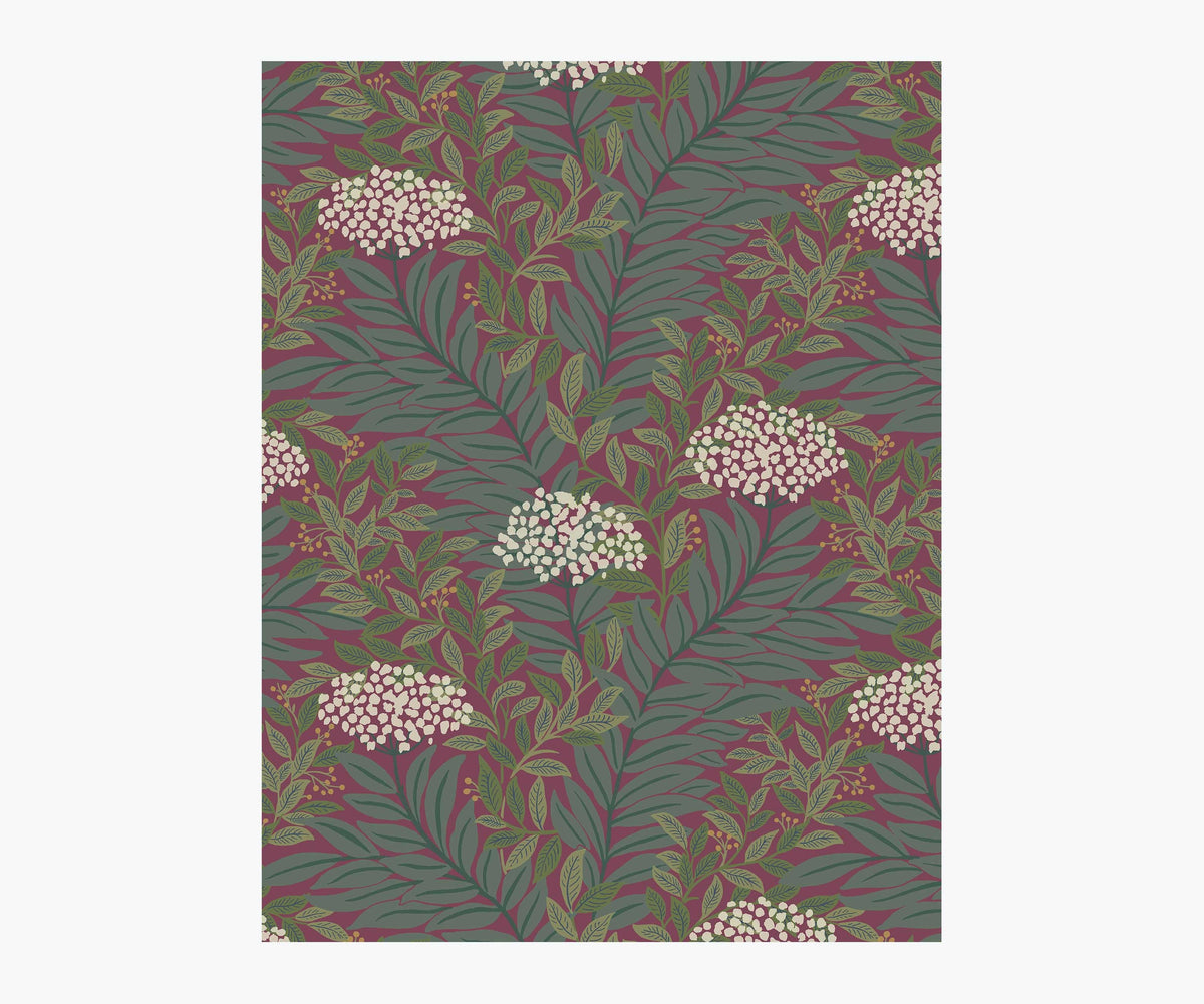 Tracy & Co Highgrove Wallpaper Sample - Burgundy