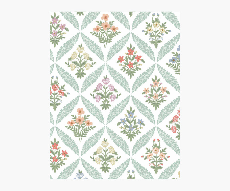 Tracy & Co Estee Garden Wallpaper Sample - Pastel Multi