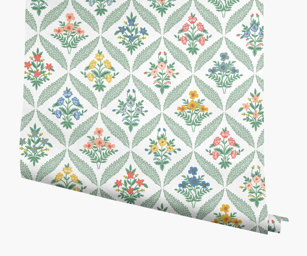 Tracy & Co Estee Garden Wallpaper - Sage Multi