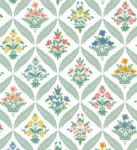 Tracy & Co Estee Garden Wallpaper - Sage Multi