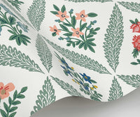 Tracy & Co Estee Garden Wallpaper Sample - Sage Multi