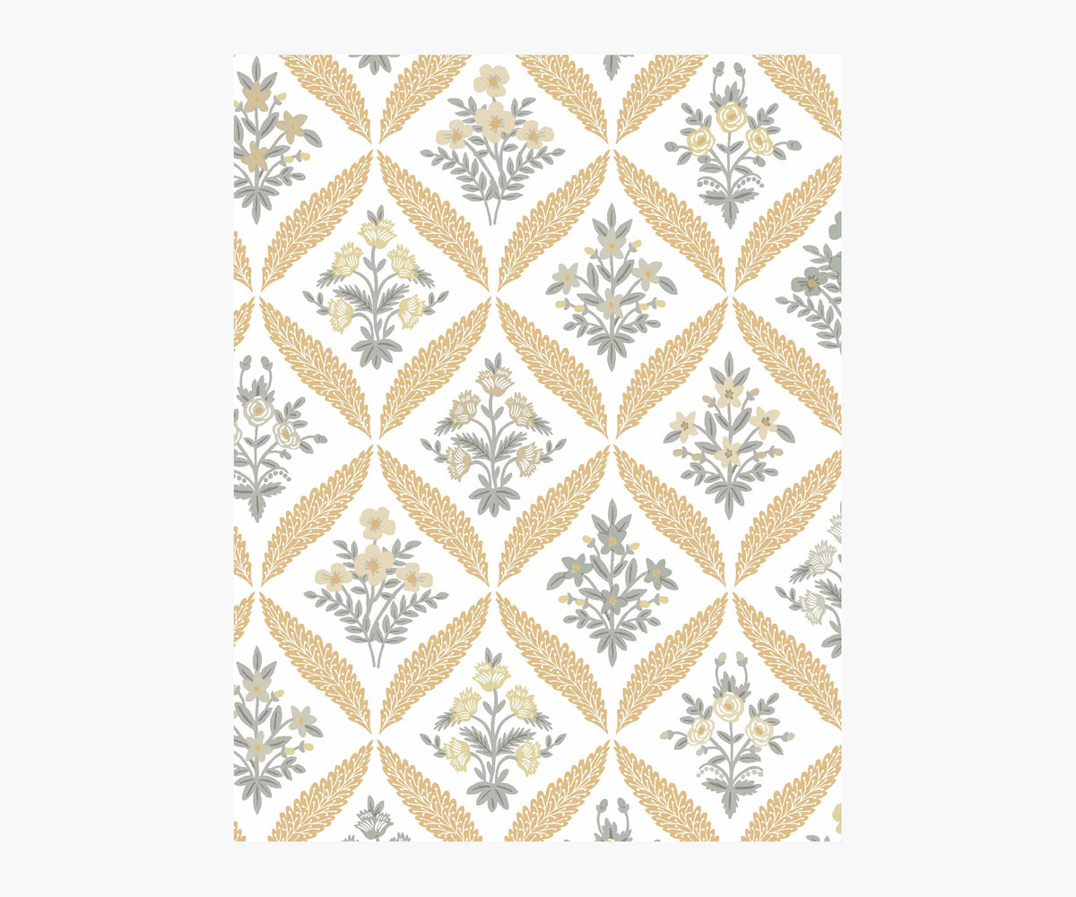 Tracy & Co Estee Garden Wallpaper Sample - Gold Multi