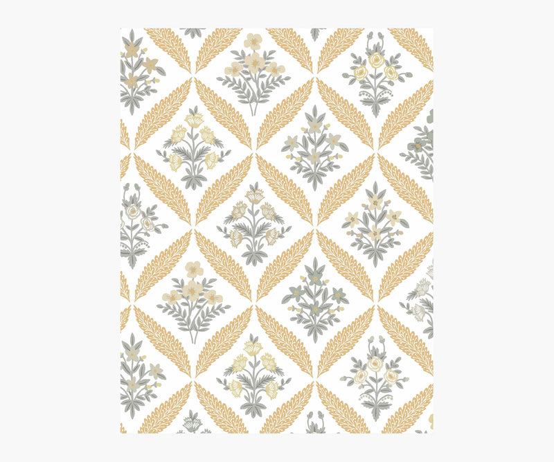 Tracy & Co Estee Garden Wallpaper Sample - Gold Multi