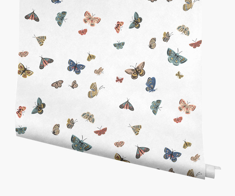 Tracy & Co Butterfly House Wallpaper - White
