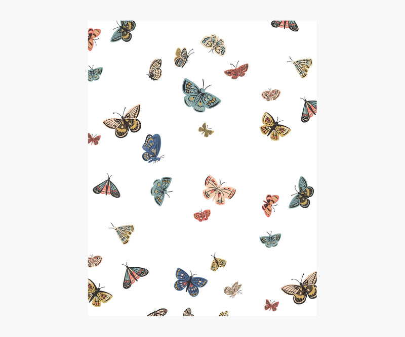 Tracy & Co Butterfly House Wallpaper Sample - White