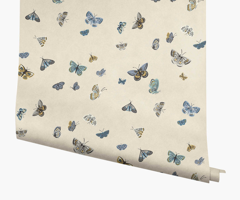 Tracy & Co Butterfly House Wallpaper - Linen