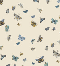 Tracy & Co Butterfly House Wallpaper - Linen