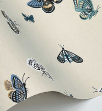 Tracy & Co Butterfly House Wallpaper - Linen