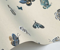 Tracy & Co Butterfly House Wallpaper Sample - Linen