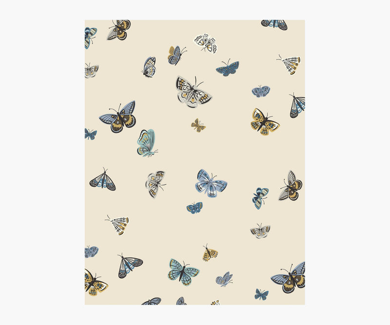 Tracy & Co Butterfly House Wallpaper Sample - Linen