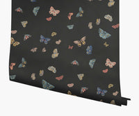 Tracy & Co Butterfly House Wallpaper - Black