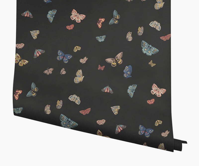 Tracy & Co Butterfly House Wallpaper - Black