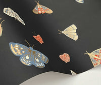 Tracy & Co Butterfly House Wallpaper Sample - Black