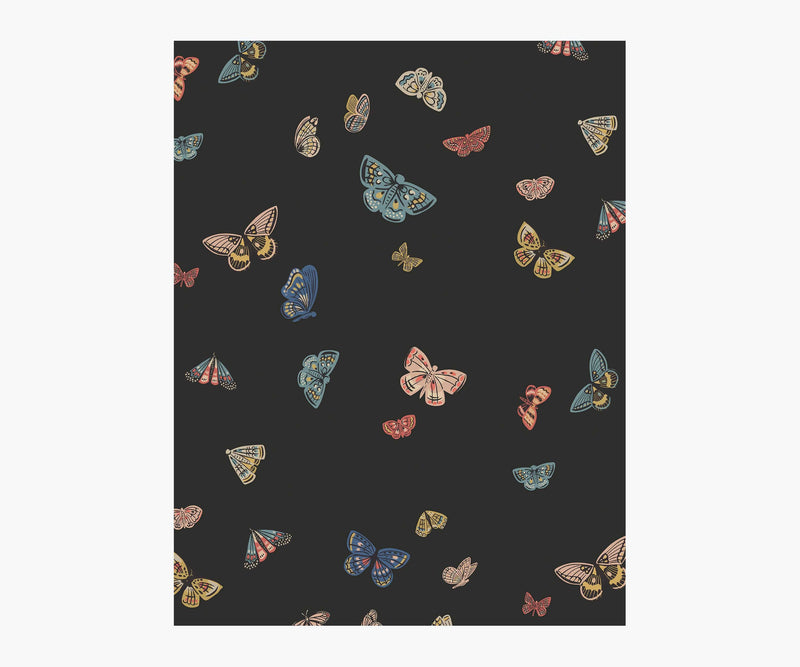 Tracy & Co Butterfly House Wallpaper Sample - Black