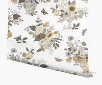 Tracy & Co Flower Studies Wallpaper - Linen